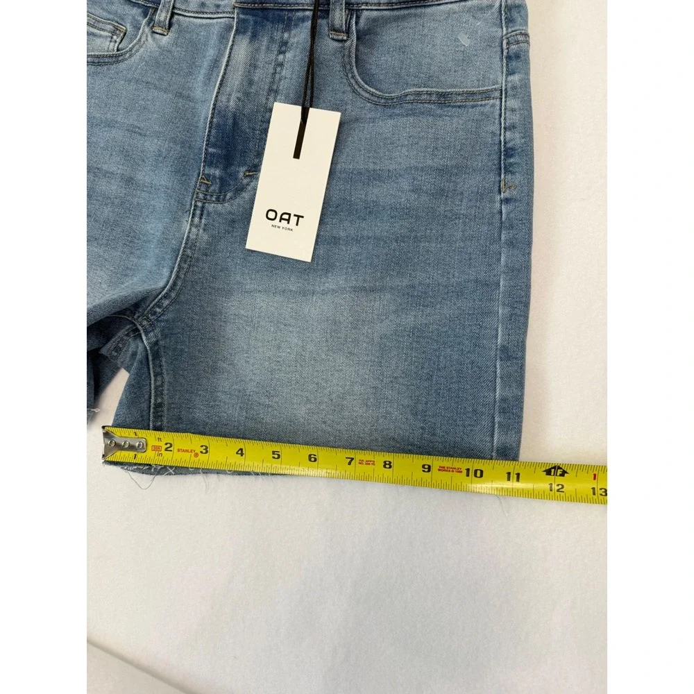 OAT New York Womens High Rise Raw Hem Denim Shorts‎ Blue Size 8/29 S0024-CA